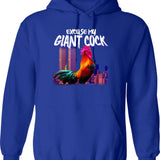 Excuse Me While I Whip This Out Vintage Hoodie - Blue