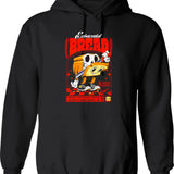 Exist Briefly Raccoon (1) Hoodie - Retro Graphic Pullover Hoodie for Men & Women - Black