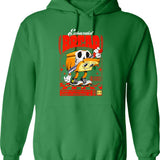 Exist Briefly Raccoon (1) Hoodie - Retro Graphic Pullover Hoodie for Men & Women - Green