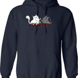 Exploding Kittens Graphic Pullover Hoodie - Navy