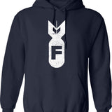 Eye Chart Test Hoodie - Retro Graphic Pullover Hoodie for Men & Women - Navy