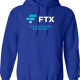FTX Risk Management Department Fun Idea Graphic Pullover Hoodie - Blue