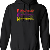 FUN Song (Spongebob Version) Graphic Pullover Hoodie - Black