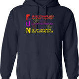 FUN Song (Spongebob Version) Graphic Pullover Hoodie - Navy