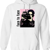 _face To Face Designrock Band Hoodie - Retro Graphic Pullover Hoodie for Men & Women - White