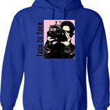 _face To Face Designrock Band Hoodie - Retro Graphic Pullover Hoodie - Blue