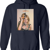 Fake It Flowers Hoodie - Retro Graphic Pullover Hoodie for Men & Women - Navy