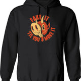 Fake It Flowers (1) Hoodie - Retro Graphic Pullover Hoodie for Men & Women - Black