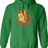 Fake It Flowers (1) Hoodie - Retro Graphic Pullover Hoodie for Men & Women - Green