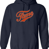 Falls Out Balls Out Funny Retro Football Art Hoodie - Navy