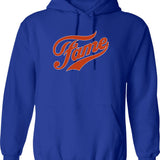 Falls Out Balls Out Funny Retro Football Art Hoodie - Blue