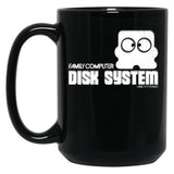 Famicom Disk Black Coffee Mug, Gift Coffee Mug - Black