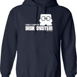 Famicom Disk Graphic Pullover Hoodie - Navy