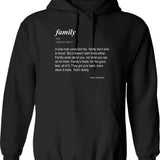 Family Don't End in Blood Graphic Pullover Hoodie - Black