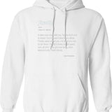 Family Don't End in Blood Graphic Pullover Hoodie - White