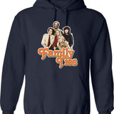 Family Ties Essential T-Hoodie Graphic Pullover Hoodie - Navy