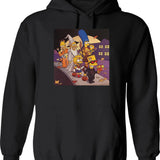 Family Crew Magic Smile Poster Hoodie - Retro Graphic Pullover Hoodie for Men & Women - Black
