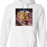 Family Crew Magic Smile Poster Hoodie - Retro Graphic Pullover Hoodie for Men & Women - White