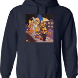 Family Crew Magic Smile Poster Hoodie - Retro Graphic Pullover Hoodie for Men & Women - Navy