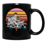Fantastic Mr. Fox And Family On A Motorbike Black Coffee Mug, Gift Coffee Mug - Black
