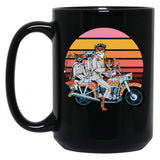 Fantastic Mr. Fox And Family On A Motorbike Black Coffee Mug, Gift Coffee Mug - Black