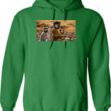 Fantastic Mr Fox Graphic Pullover Hoodie - Green