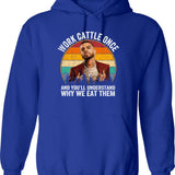 Farmer Farm Animal Chicken Funny Hoodie - Sarcastic Humor Graphic Hoodie - Blue