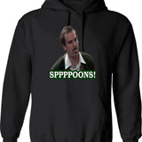 Fawlty Towers Sppppoons Graphic Pullover Hoodie - Black