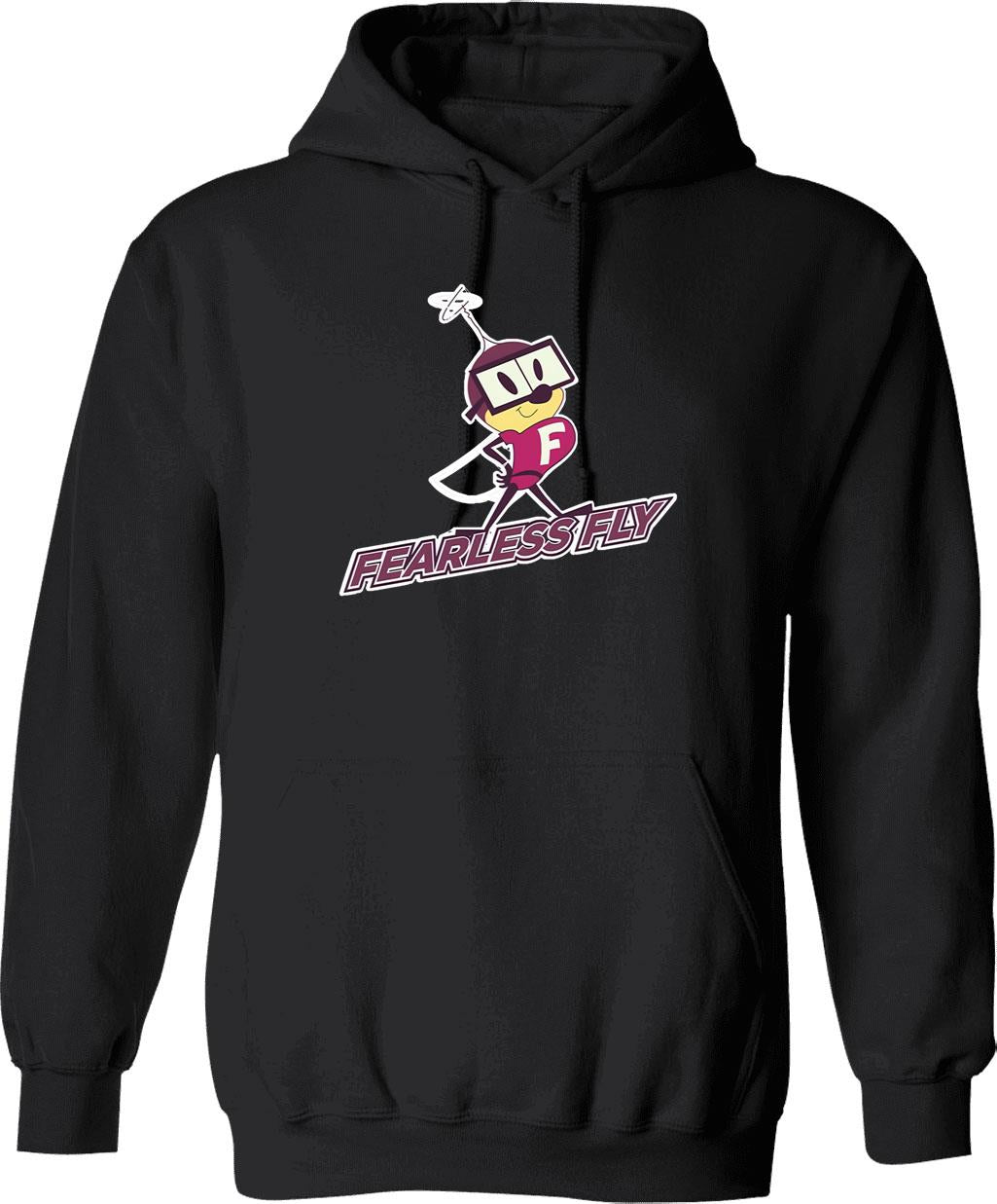 Fearless Fly Graphic Pullover Hoodie - Black