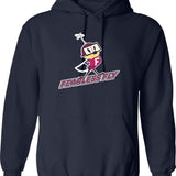 Fearless Fly Graphic Pullover Hoodie - Navy