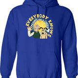 Feathers McGraw Graphic Pullover Hoodie - Blue