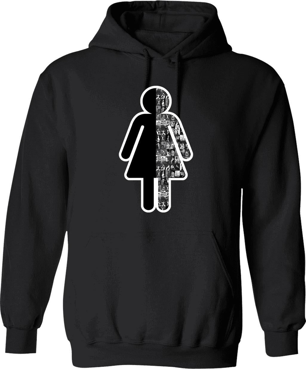 Female Carpenter Hoodie - Retro Graphic Pullover Hoodie for Men & Women - Black