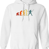 Fencing Evolution Retro Fencing Sword Sport Fencer Hoodie - White