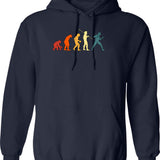 Fencing Evolution Retro Fencing Sword Sport Fencer Hoodie - Navy