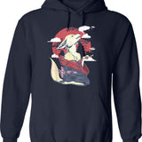 Fennec Fox Retro Vintage 60s 70s Fennic Fox Hoodie - Navy