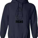 Fiat Surfing Hoodie - Retro Graphic Pullover Hoodie for Men & Women - Navy