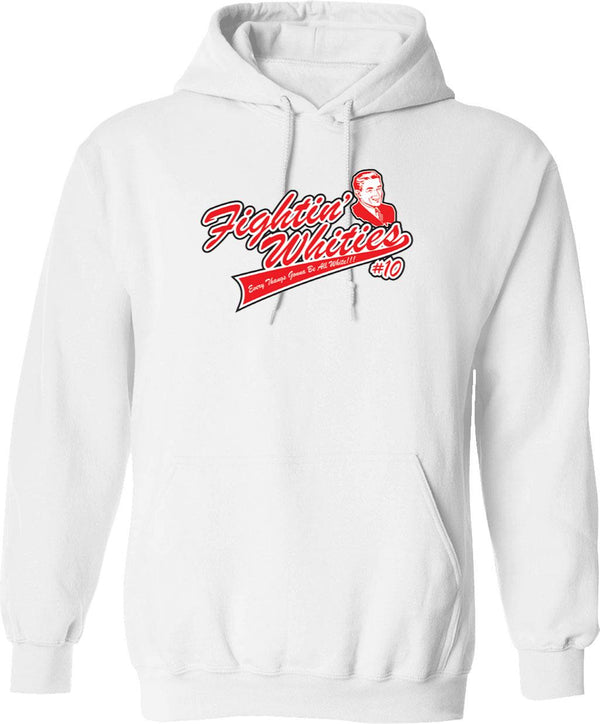 Fighting Whities Graphic Pullover Hoodie - White