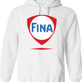 Fina Racing Fuel Hoodie - Retro Graphic Pullover Hoodie for Men & Women - White