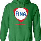 Fina Racing Fuel Hoodie - Retro Graphic Pullover Hoodie for Men & Women - Green