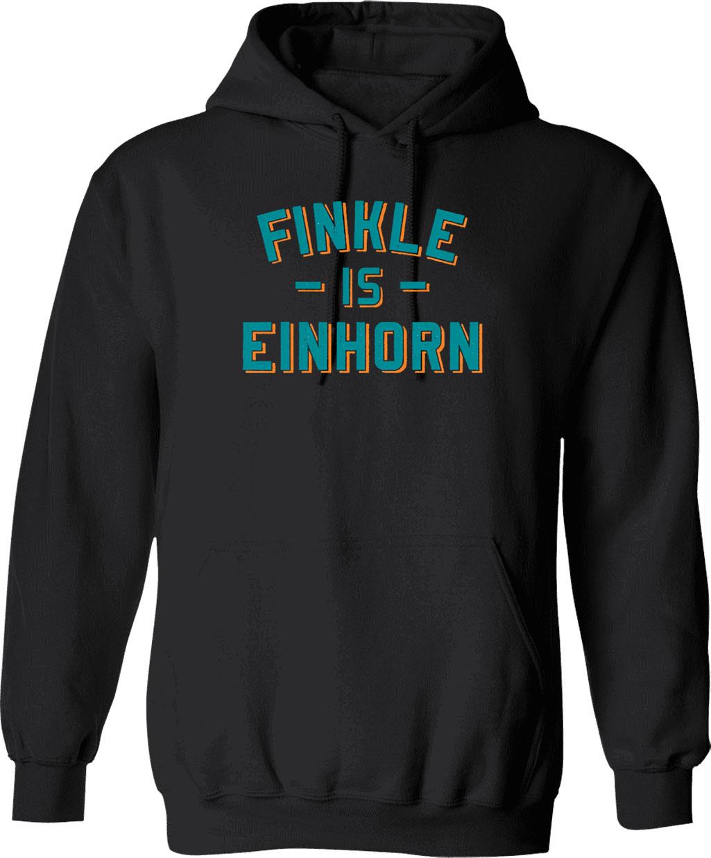 Finkle Is Einhorn Graphic Pullover Hoodie - Black
