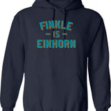 Finkle Is Einhorn Graphic Pullover Hoodie - Navy