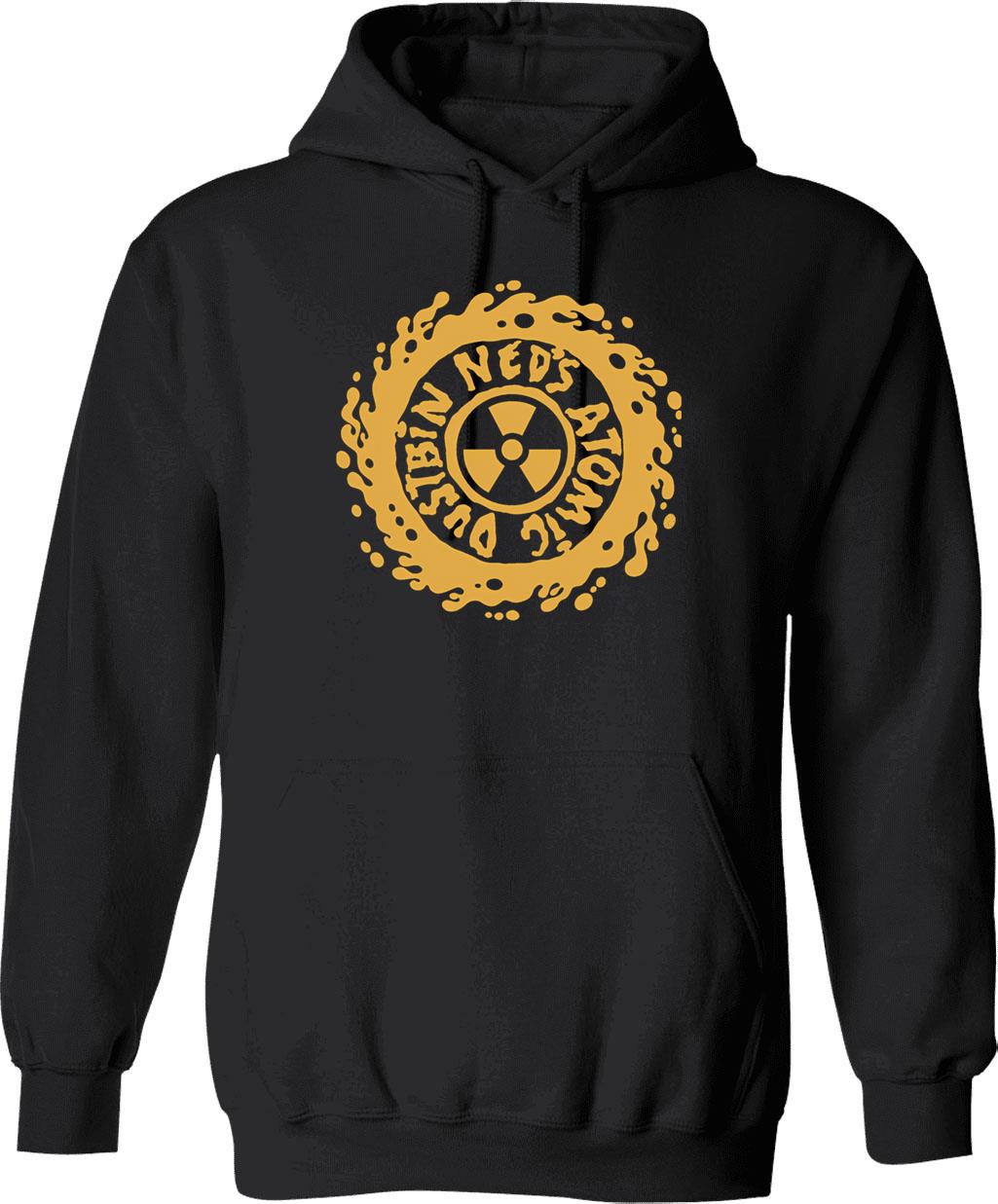 Fire Atomic Hoodie - Retro Graphic Pullover Hoodie for Men & Women - Black