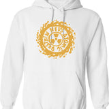 Fire Atomic Hoodie - Retro Graphic Pullover Hoodie for Men & Women - White