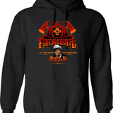 Fire Circle Hoodie - Retro Graphic Pullover Hoodie for Men & Women - Black