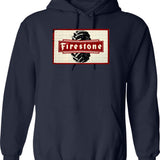 Firefighter's Wife Hoodie - Retro Graphic Pullover Hoodie for Men & Women - Navy