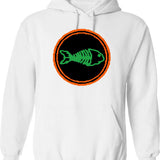 Fish Upon A Star Hoodie - Retro Graphic Pullover Hoodie for Men & Women - White