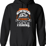 Fishbone Colour Hoodie - Retro Graphic Pullover Hoodie for Men & Women - Black