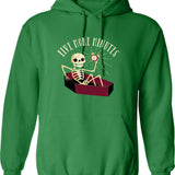 Fist Bump Hoodie - Retro Graphic Pullover Hoodie for Men & Women - Green
