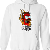 Flanders Hell Hoodie - Retro Graphic Pullover Hoodie for Men & Women - White