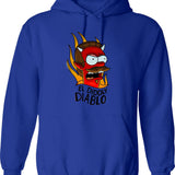 Flanders Hell Hoodie - Retro Graphic Pullover Hoodie for Men & Women - Blue